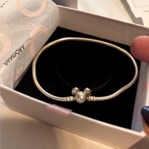 Disney Silver Bracelet with Mickey Charm